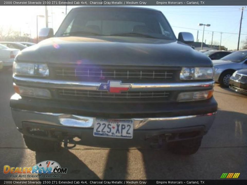 2000 Chevrolet Silverado 1500 Z71 Extended Cab 4x4 Charcoal Gray Metallic / Medium Gray Photo #2