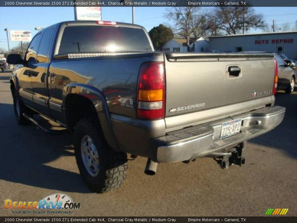 2000 Chevrolet Silverado 1500 Z71 Extended Cab 4x4 Charcoal Gray Metallic / Medium Gray Photo #3