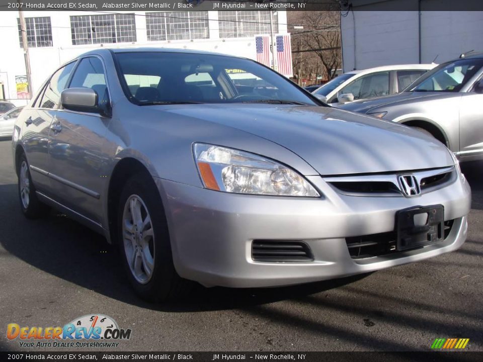 2007 Honda Accord EX Sedan Alabaster Silver Metallic / Black Photo #3