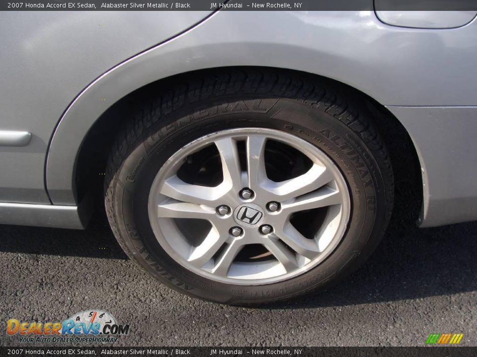 2007 Honda Accord EX Sedan Alabaster Silver Metallic / Black Photo #7