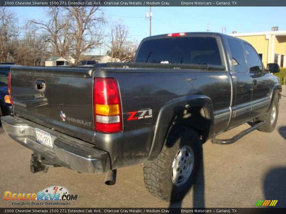 2000 Chevrolet Silverado 1500 Z71 Extended Cab 4x4 Charcoal Gray Metallic / Medium Gray Photo #5