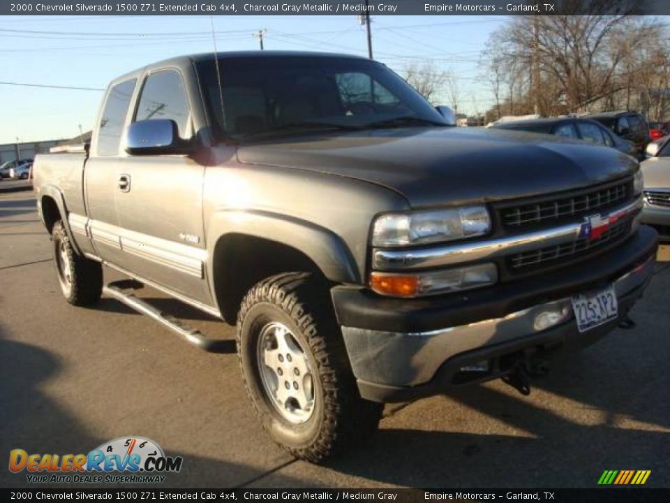 2000 Chevrolet Silverado 1500 Z71 Extended Cab 4x4 Charcoal Gray Metallic / Medium Gray Photo #6