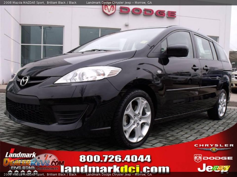 2008 Mazda MAZDA5 Sport Brilliant Black / Black Photo #1
