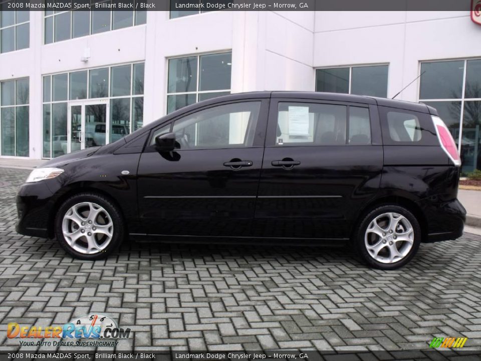 2008 Mazda MAZDA5 Sport Brilliant Black / Black Photo #2