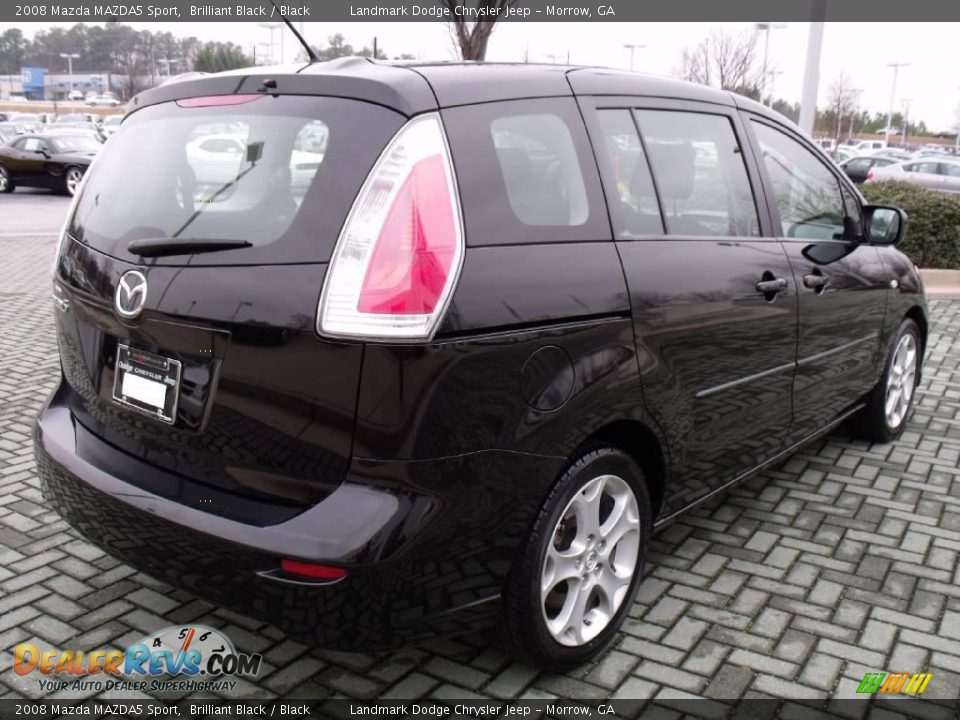 2008 Mazda MAZDA5 Sport Brilliant Black / Black Photo #5