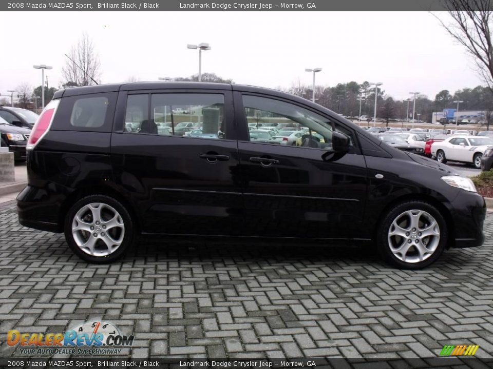 2008 Mazda MAZDA5 Sport Brilliant Black / Black Photo #6