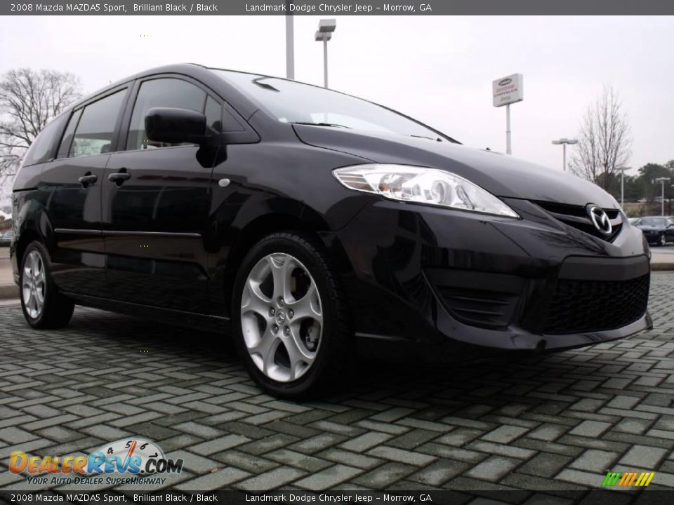 2008 Mazda MAZDA5 Sport Brilliant Black / Black Photo #7