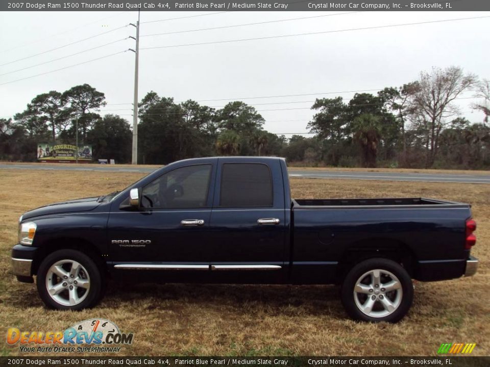 2007 Dodge Ram 1500 Thunder Road Quad Cab 4x4 Patriot Blue Pearl / Medium Slate Gray Photo #2