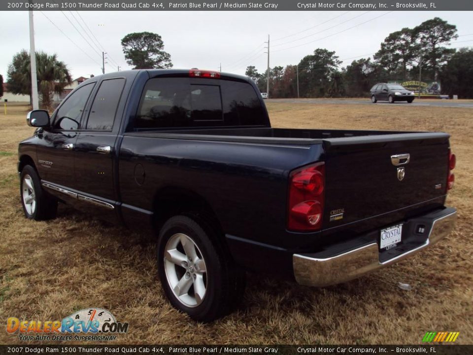 2007 Dodge Ram 1500 Thunder Road Quad Cab 4x4 Patriot Blue Pearl / Medium Slate Gray Photo #3