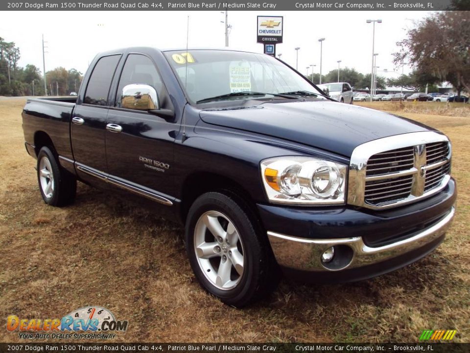 2007 Dodge Ram 1500 Thunder Road Quad Cab 4x4 Patriot Blue Pearl / Medium Slate Gray Photo #10