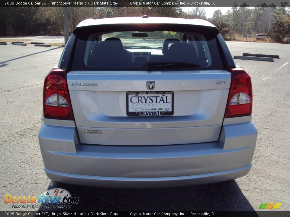 2008 Dodge Caliber SXT Bright Silver Metallic / Dark Slate Gray Photo #8