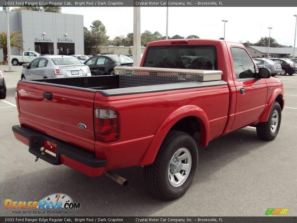 2003 Ford Ranger Edge Regular Cab Bright Red / Dark Graphite Photo #7