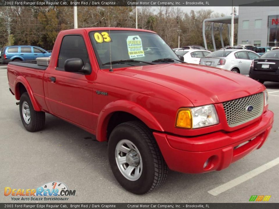 2003 Ford Ranger Edge Regular Cab Bright Red / Dark Graphite Photo #9