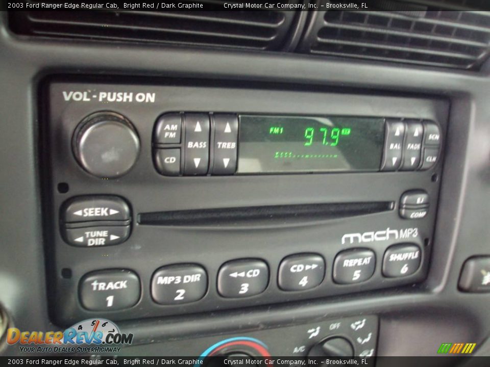 2003 Ford Ranger Edge Regular Cab Bright Red / Dark Graphite Photo #17