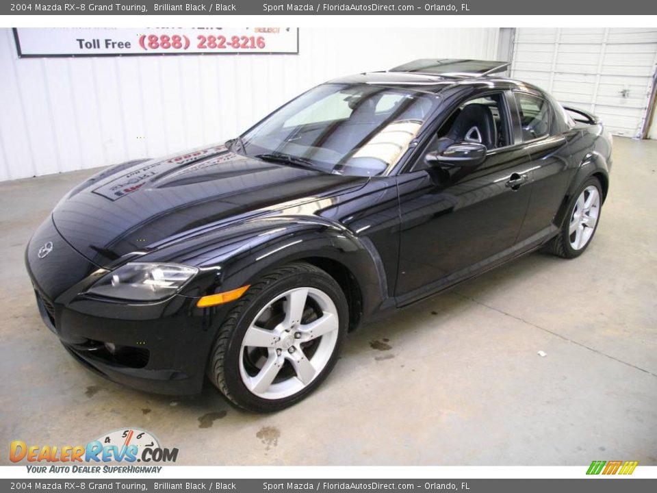 2004 Mazda RX-8 Grand Touring Brilliant Black / Black Photo #4