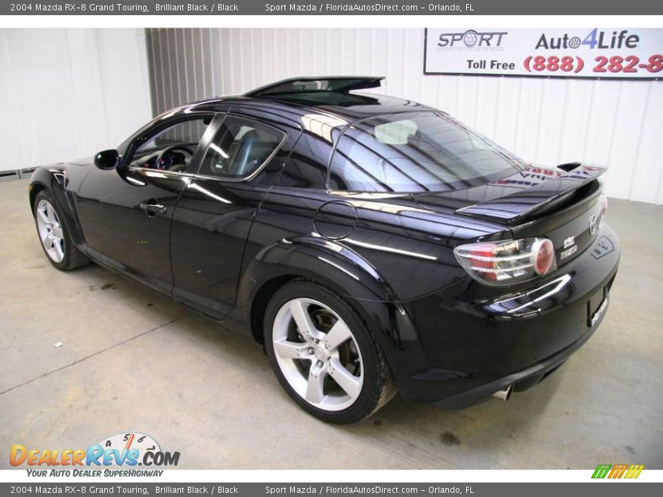 2004 Mazda RX-8 Grand Touring Brilliant Black / Black Photo #7