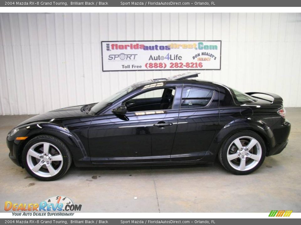 2004 Mazda RX-8 Grand Touring Brilliant Black / Black Photo #8