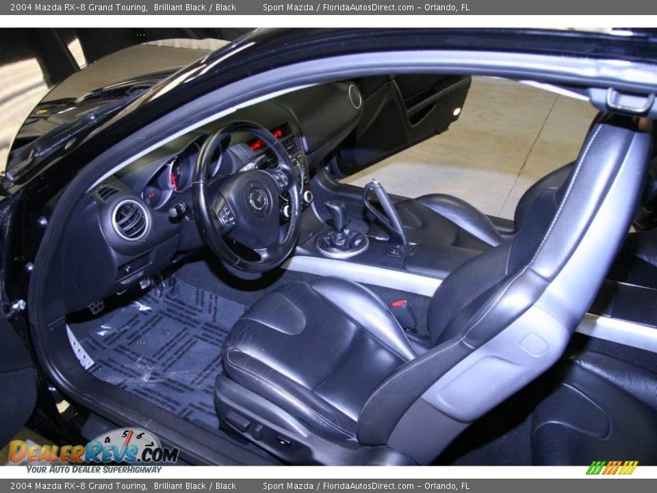 2004 Mazda RX-8 Grand Touring Brilliant Black / Black Photo #14