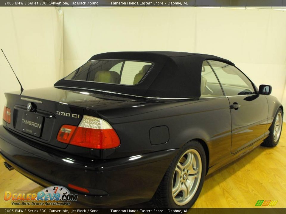 2005 BMW 3 Series 330i Convertible Jet Black / Sand Photo #5