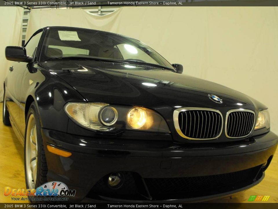 2005 BMW 3 Series 330i Convertible Jet Black / Sand Photo #7
