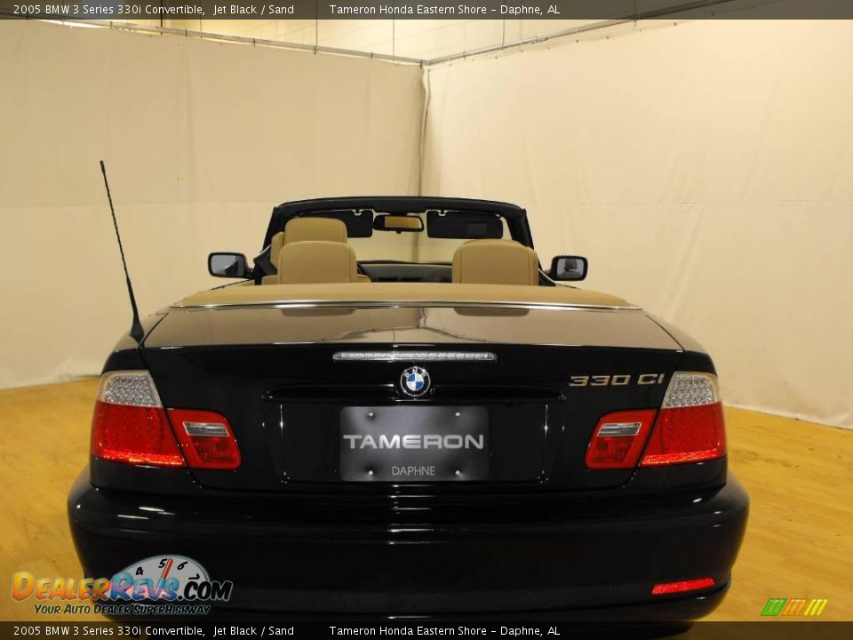 2005 BMW 3 Series 330i Convertible Jet Black / Sand Photo #12