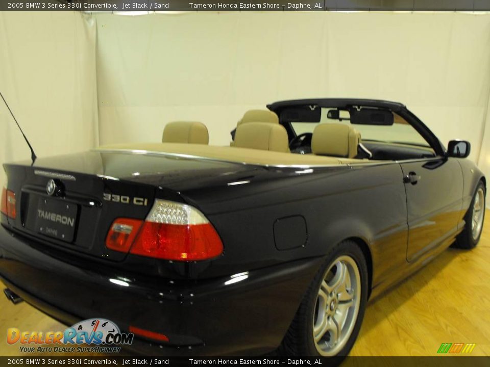 2005 BMW 3 Series 330i Convertible Jet Black / Sand Photo #13