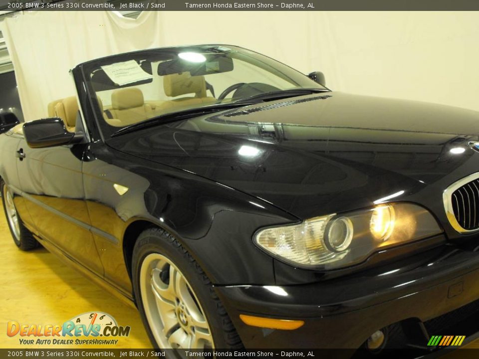 2005 BMW 3 Series 330i Convertible Jet Black / Sand Photo #15