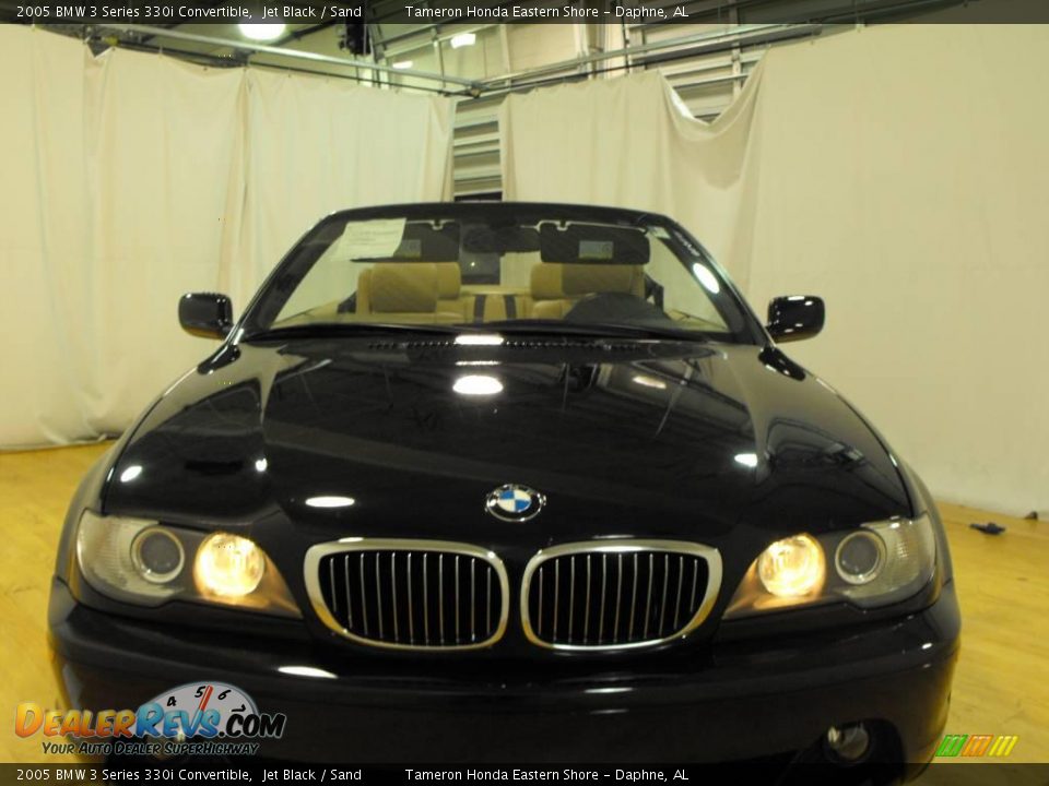 2005 BMW 3 Series 330i Convertible Jet Black / Sand Photo #16