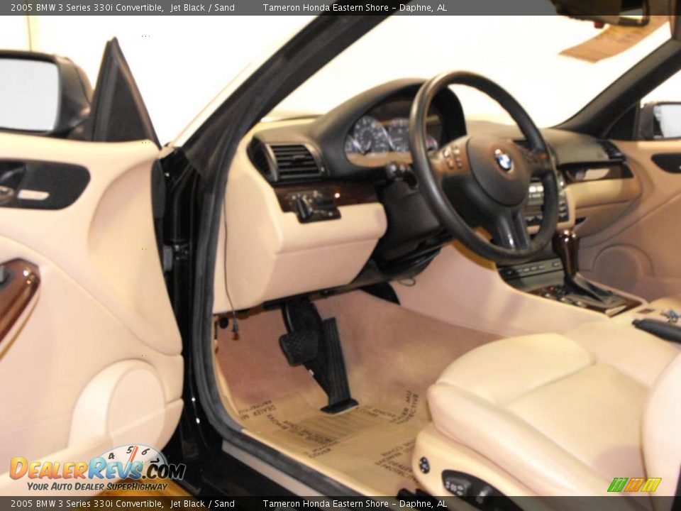 2005 BMW 3 Series 330i Convertible Jet Black / Sand Photo #17