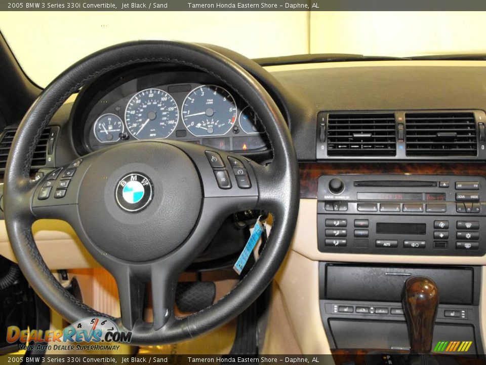 2005 BMW 3 Series 330i Convertible Jet Black / Sand Photo #25
