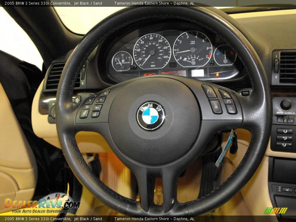 2005 BMW 3 Series 330i Convertible Jet Black / Sand Photo #27