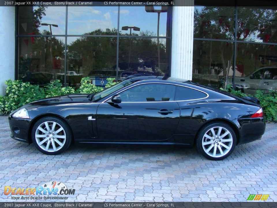 2007 Jaguar XK XK8 Coupe Ebony Black / Caramel Photo #2