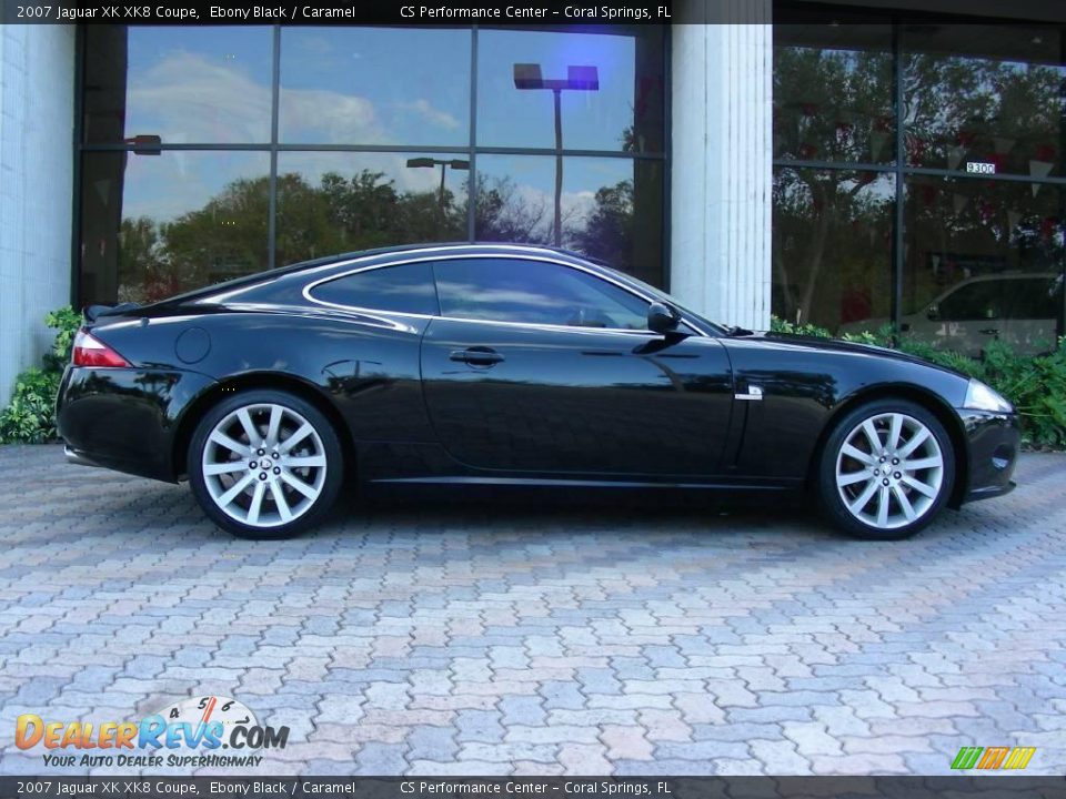 2007 Jaguar XK XK8 Coupe Ebony Black / Caramel Photo #4