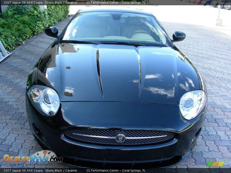 2007 Jaguar XK XK8 Coupe Ebony Black / Caramel Photo #5