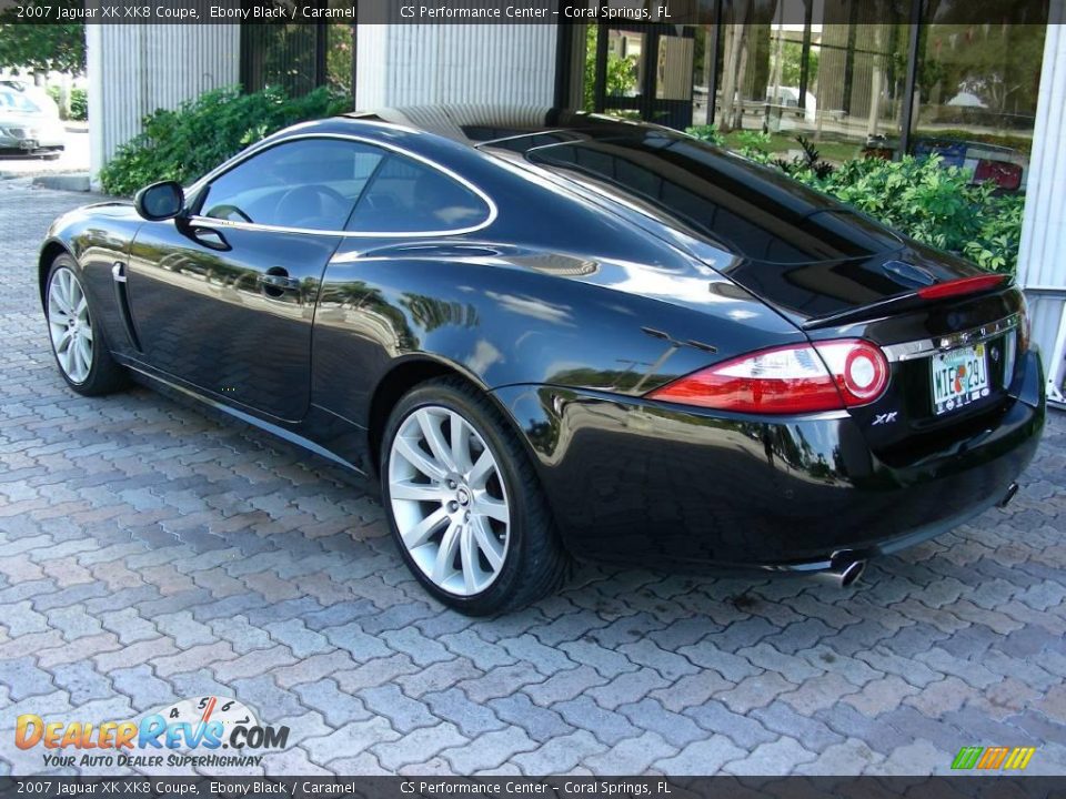 2007 Jaguar XK XK8 Coupe Ebony Black / Caramel Photo #7