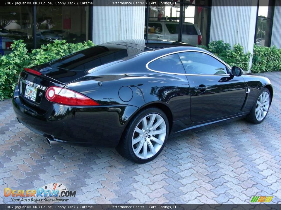 2007 Jaguar XK XK8 Coupe Ebony Black / Caramel Photo #8