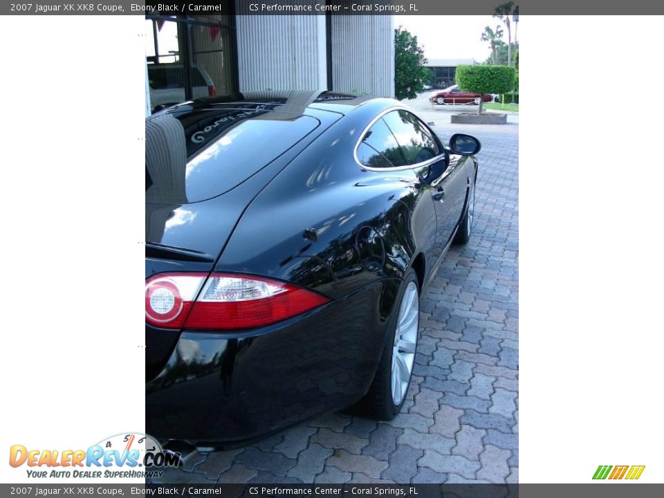2007 Jaguar XK XK8 Coupe Ebony Black / Caramel Photo #12