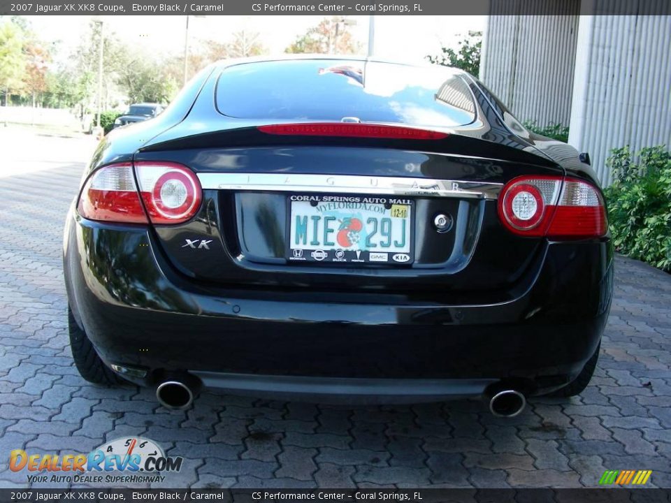 2007 Jaguar XK XK8 Coupe Ebony Black / Caramel Photo #14