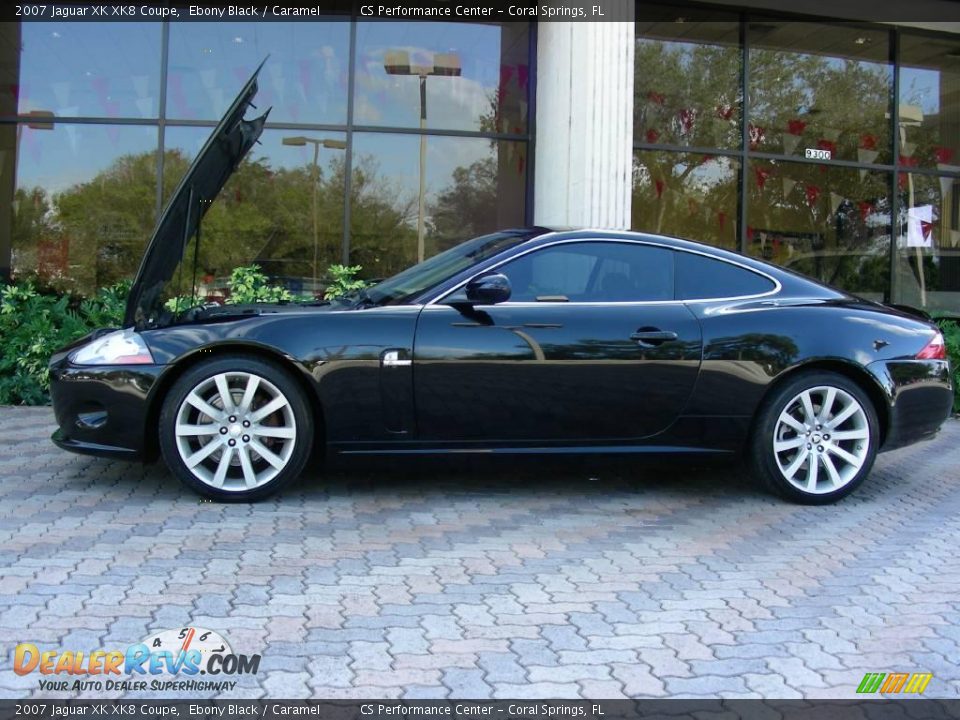 2007 Jaguar XK XK8 Coupe Ebony Black / Caramel Photo #15