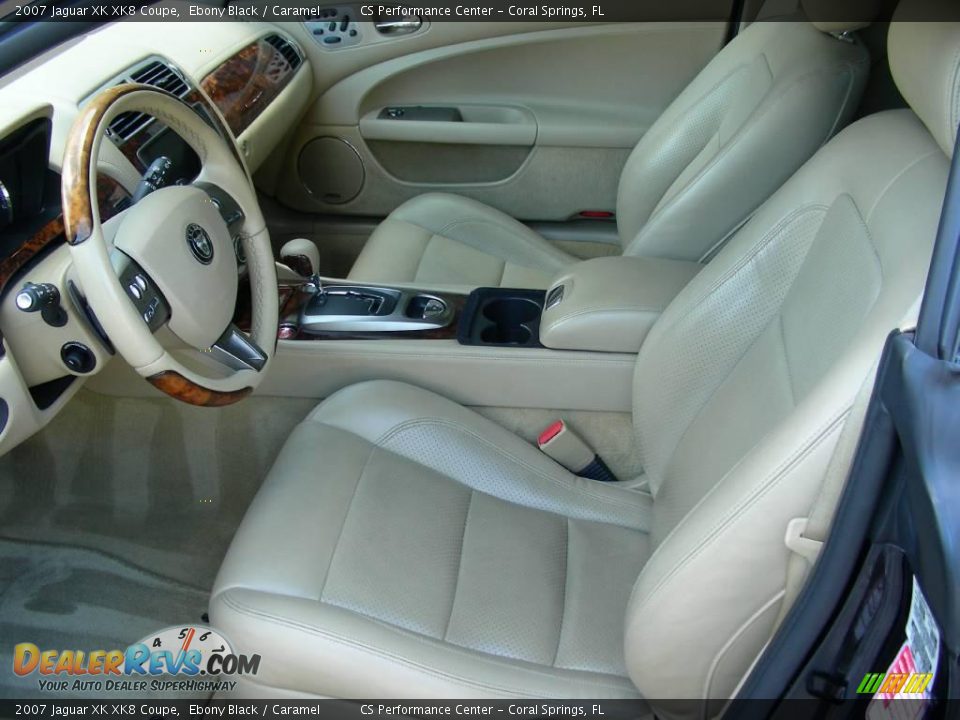 2007 Jaguar XK XK8 Coupe Ebony Black / Caramel Photo #20