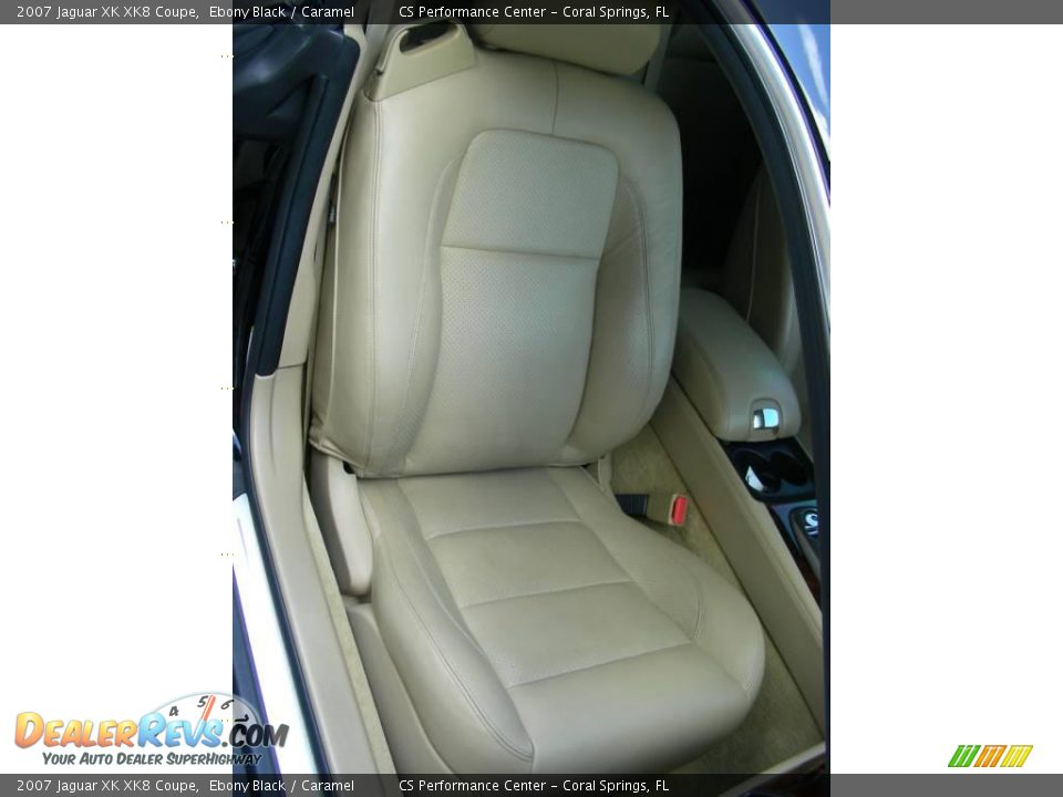2007 Jaguar XK XK8 Coupe Ebony Black / Caramel Photo #21