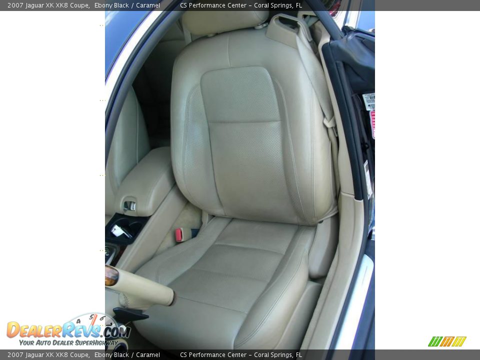 2007 Jaguar XK XK8 Coupe Ebony Black / Caramel Photo #23