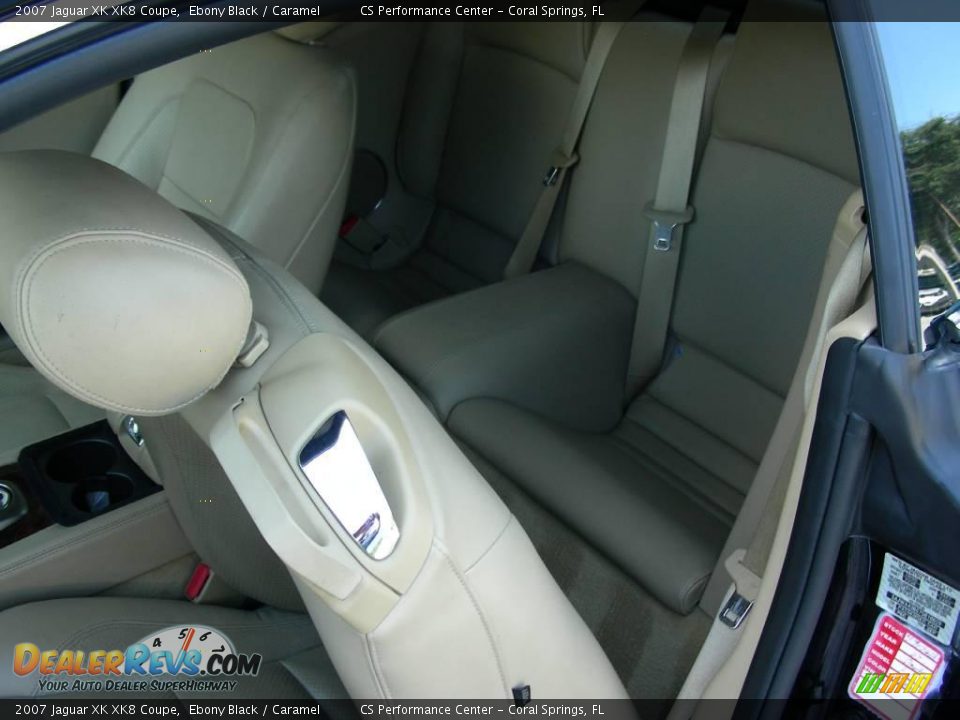 2007 Jaguar XK XK8 Coupe Ebony Black / Caramel Photo #25