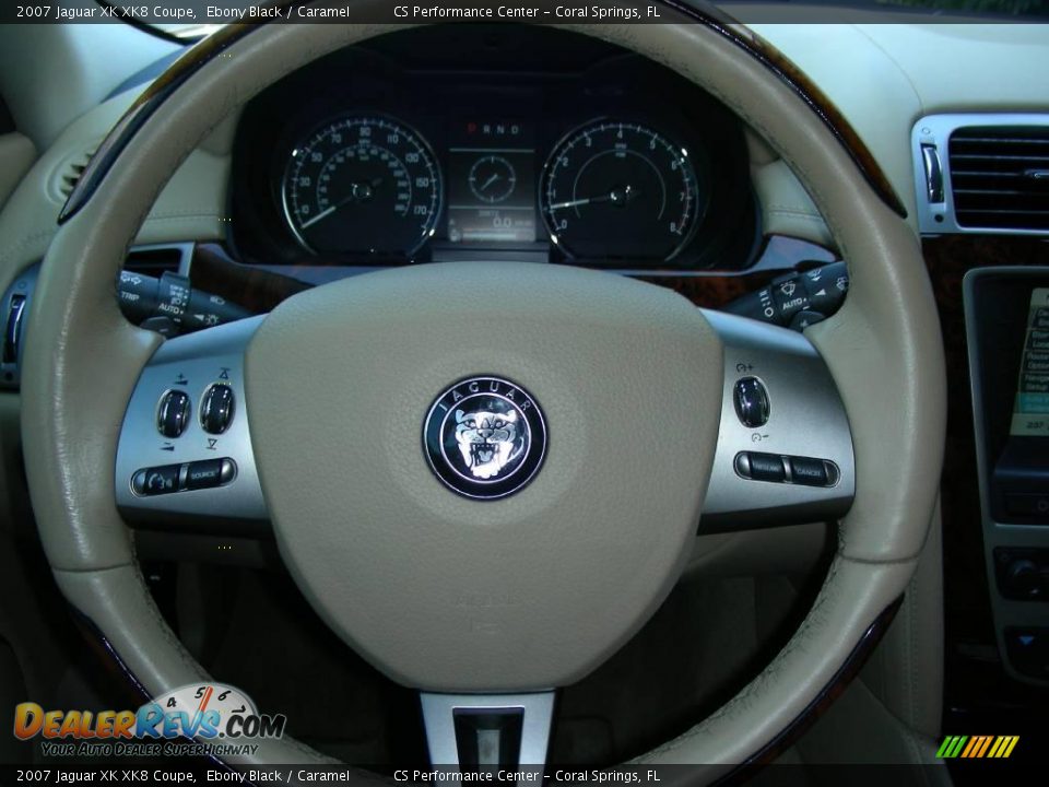2007 Jaguar XK XK8 Coupe Ebony Black / Caramel Photo #31