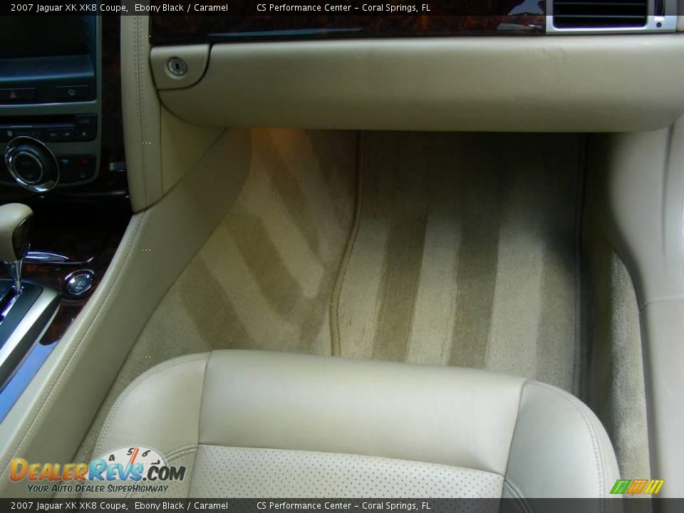 2007 Jaguar XK XK8 Coupe Ebony Black / Caramel Photo #33