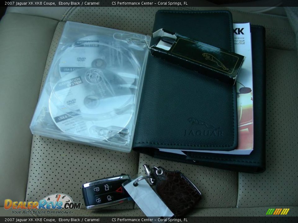 2007 Jaguar XK XK8 Coupe Ebony Black / Caramel Photo #35