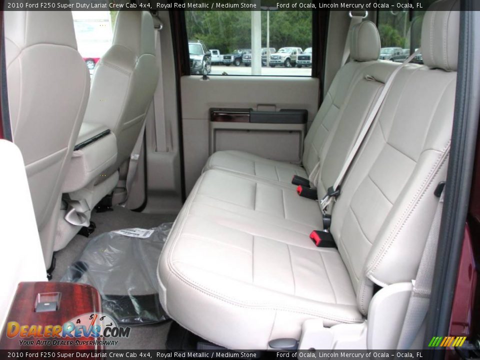 2010 Ford F250 Super Duty Lariat Crew Cab 4x4 Royal Red Metallic / Medium Stone Photo #5