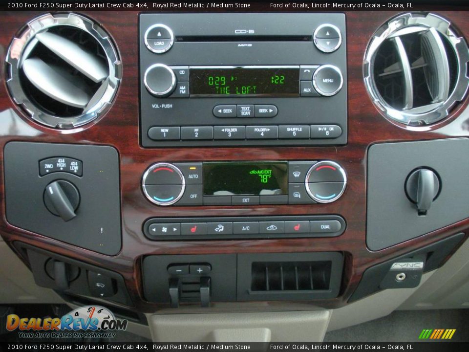 2010 Ford F250 Super Duty Lariat Crew Cab 4x4 Royal Red Metallic / Medium Stone Photo #7
