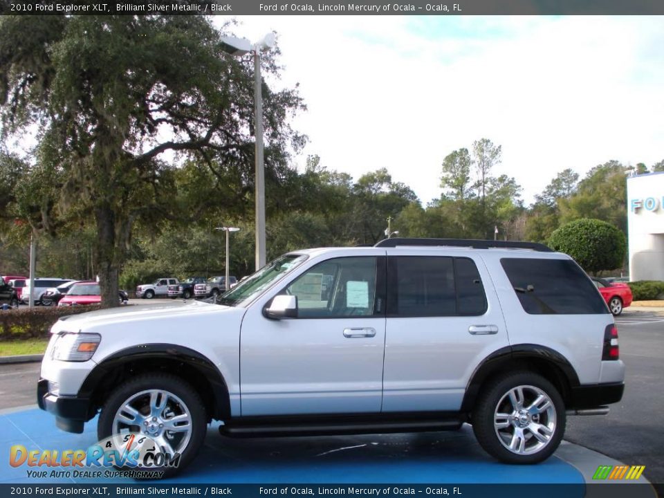2010 Ford Explorer XLT Brilliant Silver Metallic / Black Photo #2