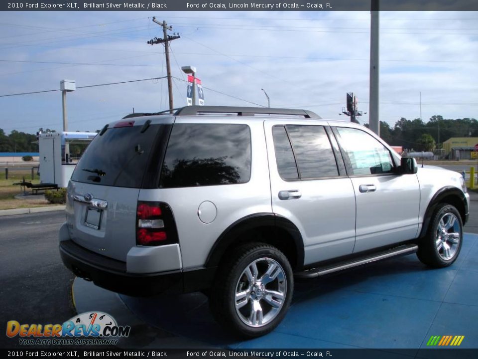 2010 Ford Explorer XLT Brilliant Silver Metallic / Black Photo #3